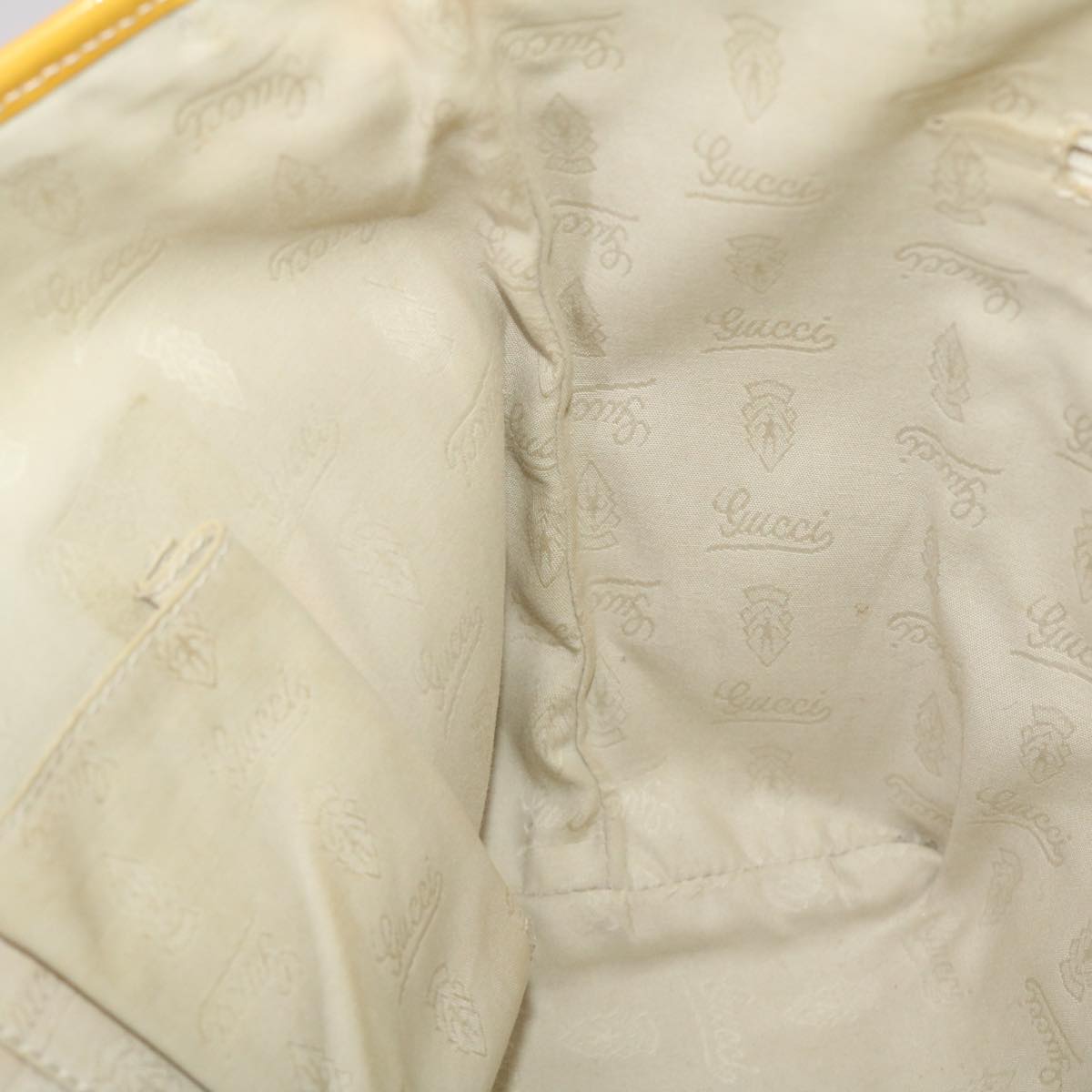GUCCI GG Canvas Sherry Line Tote Bag Canvas Beige Yellow Khaki 211971 49287