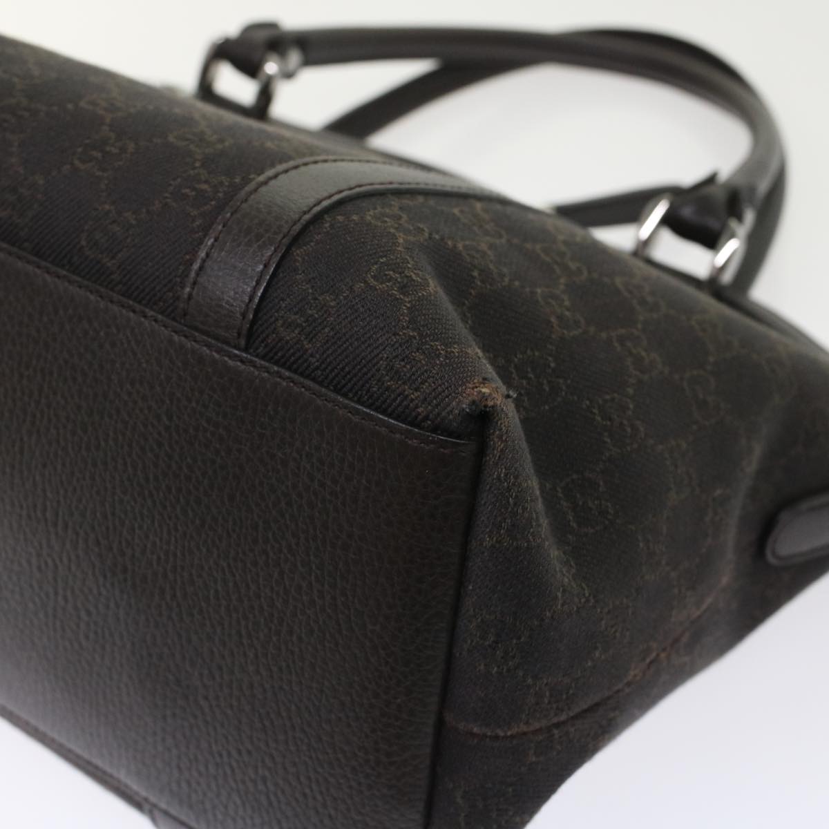 GUCCI GG Canvas Hand Bag 2way Brown 49293
