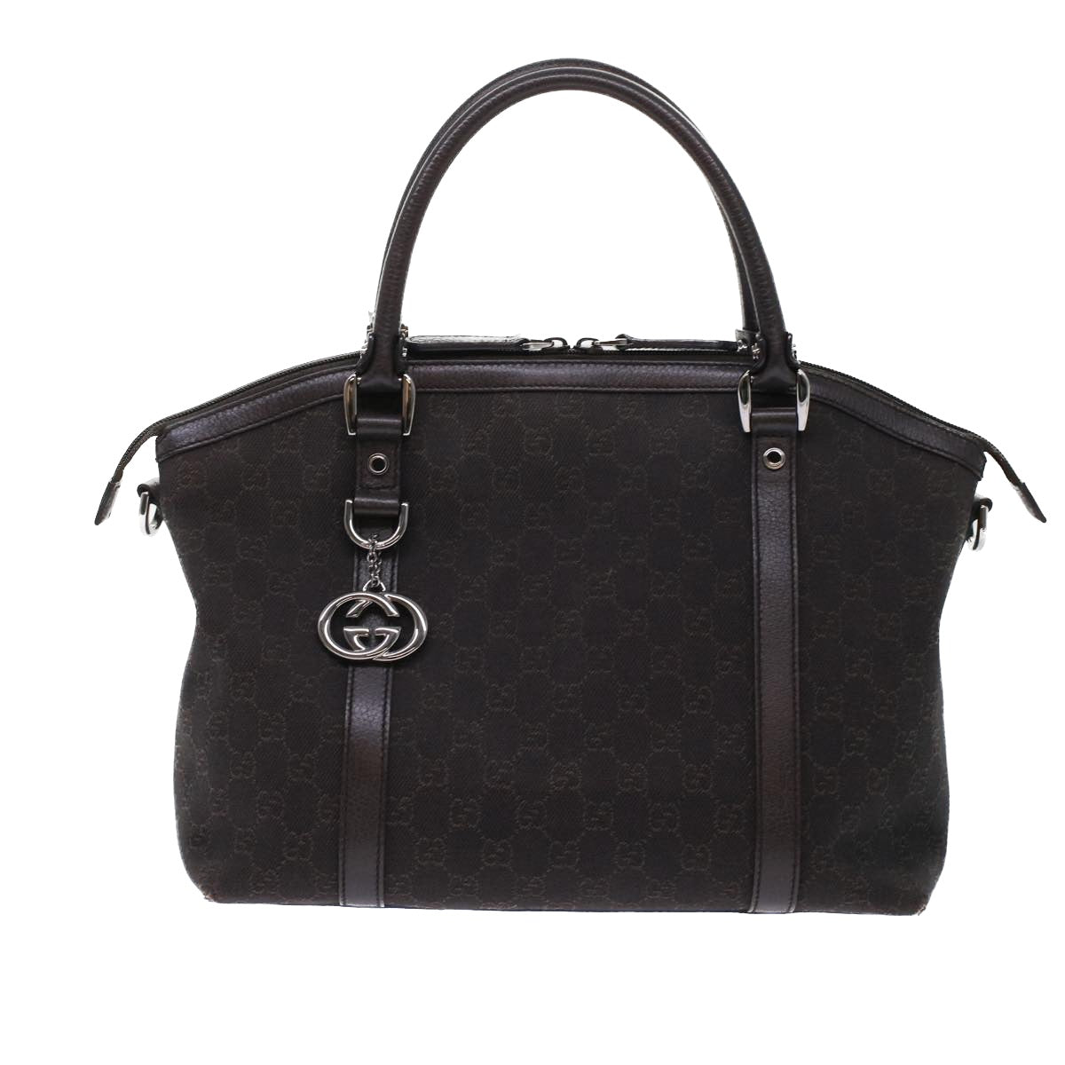 GUCCI GG Canvas Hand Bag 2way Brown 49293