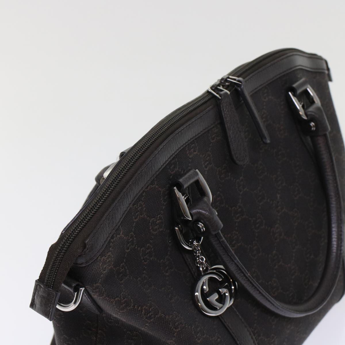 GUCCI GG Canvas Hand Bag 2way Brown 49293