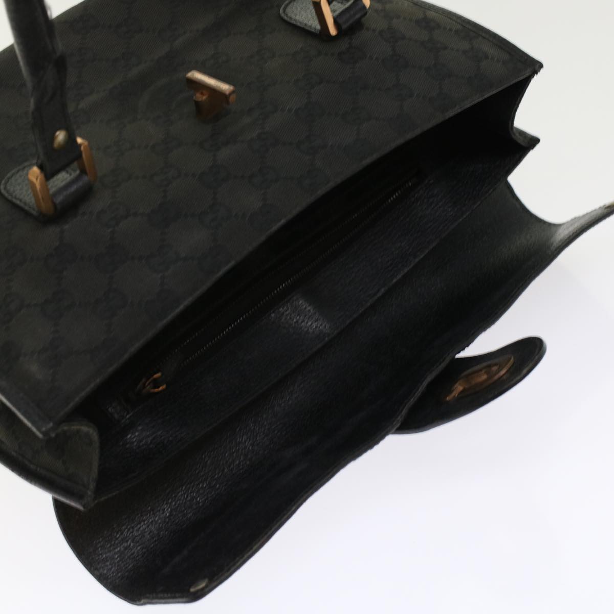 GUCCI GG Canvas Hand Bag Black 49297