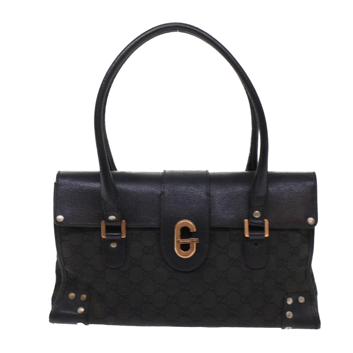 GUCCI GG Canvas Hand Bag Black 49297