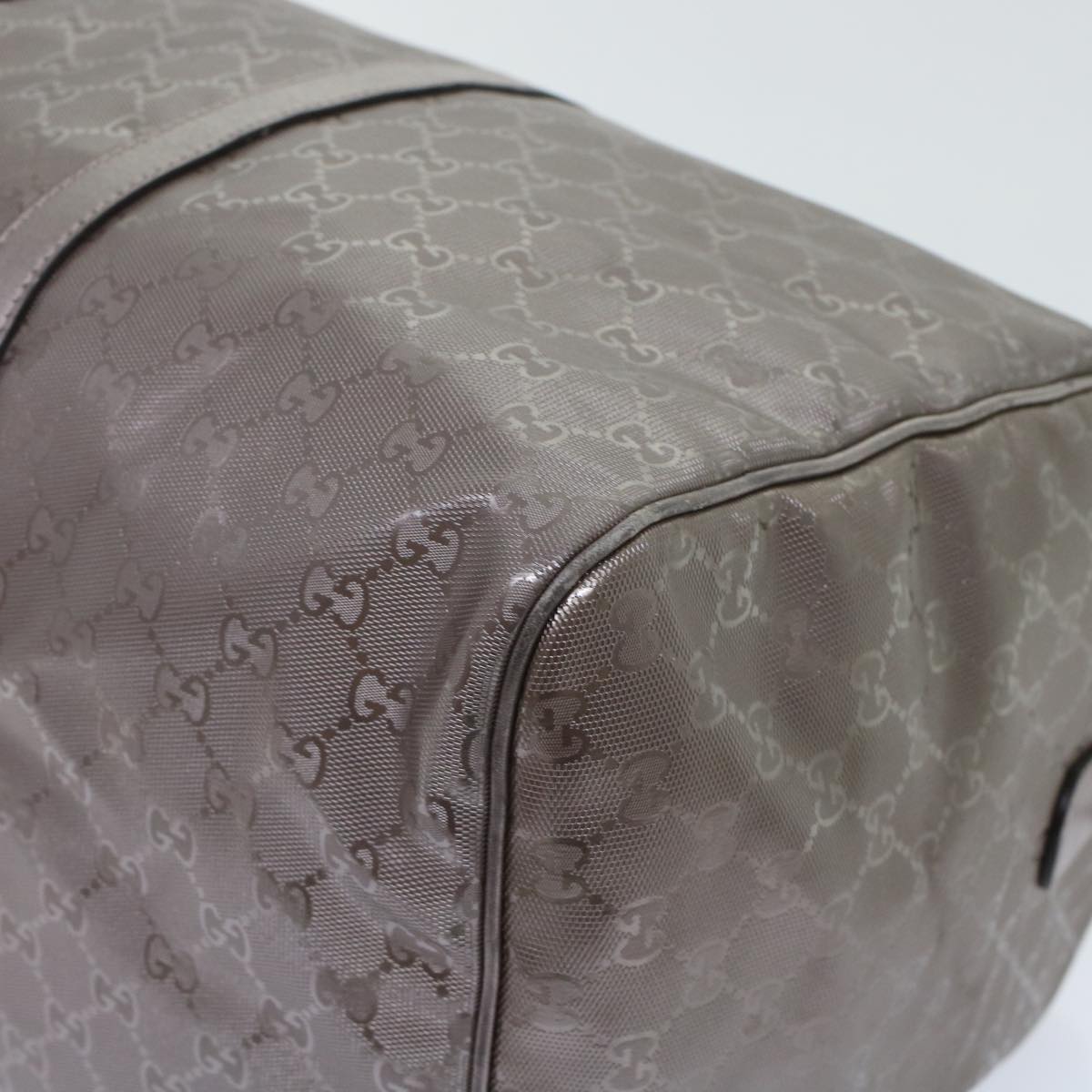 GUCCI GG Implement Canvas Boston Bag Coated Canvas 2way Gray 216484 49332