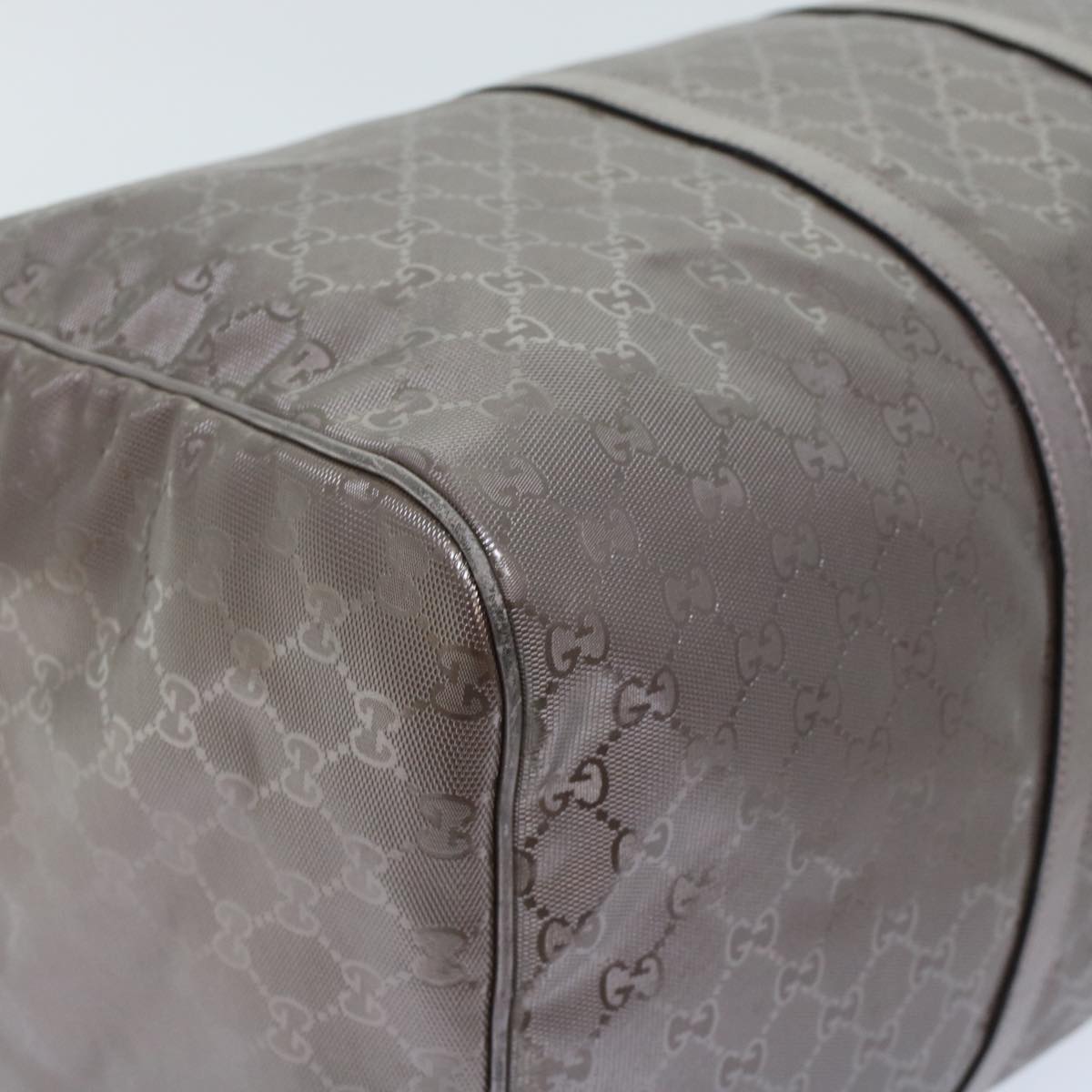 GUCCI GG Implement Canvas Boston Bag Coated Canvas 2way Gray 216484 49332
