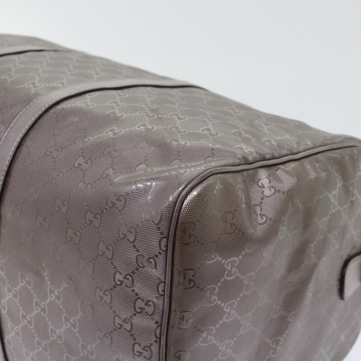 GUCCI GG Implement Canvas Boston Bag Coated Canvas 2way Gray 216484 49332