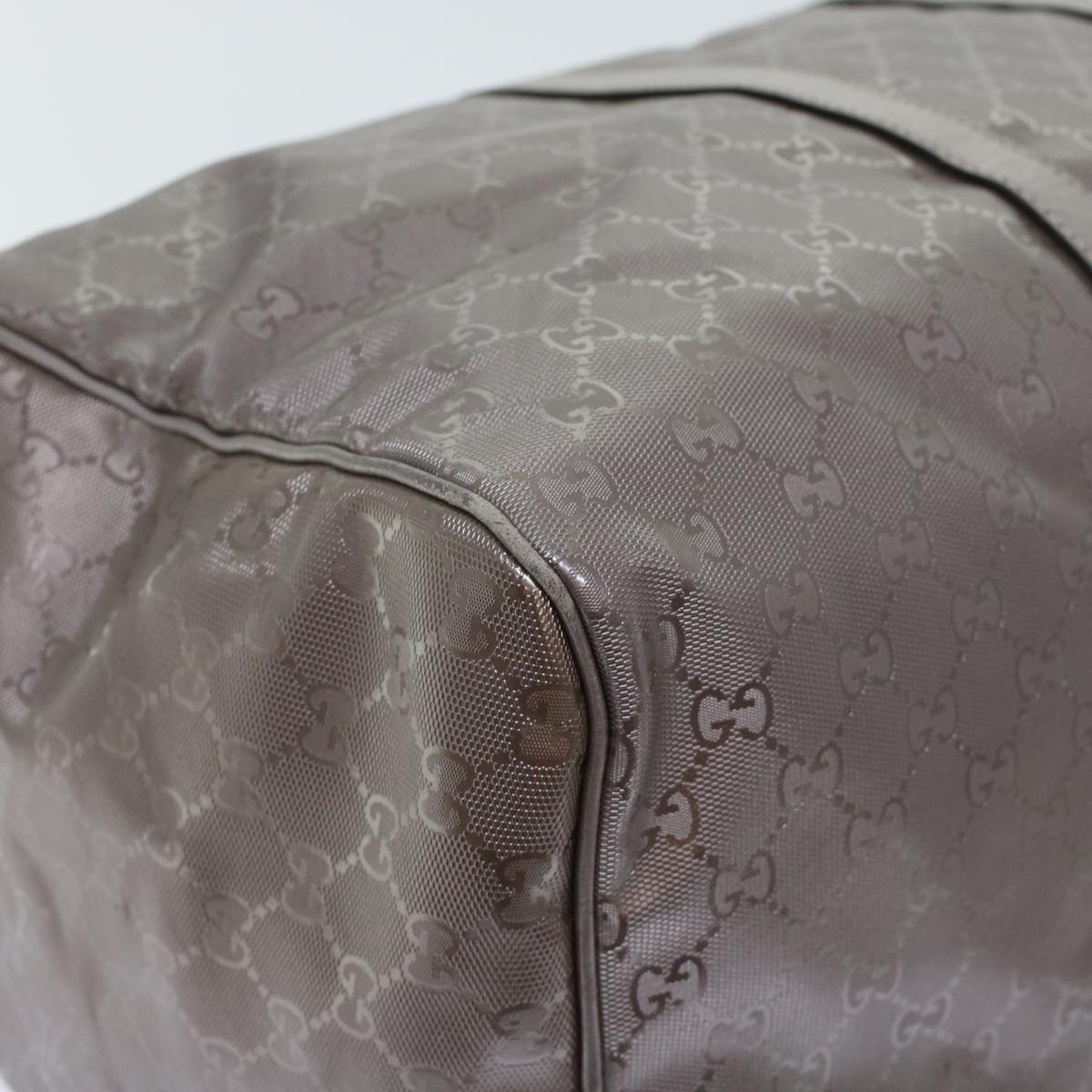 GUCCI GG Implement Canvas Boston Bag Coated Canvas 2way Gray 216484 49332