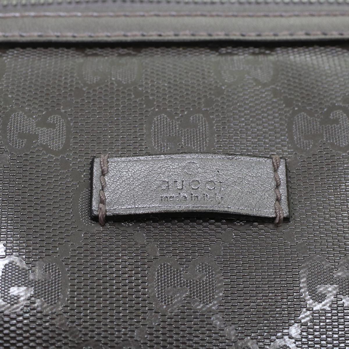 GUCCI GG Implement Canvas Boston Bag Coated Canvas 2way Gray 216484 49332