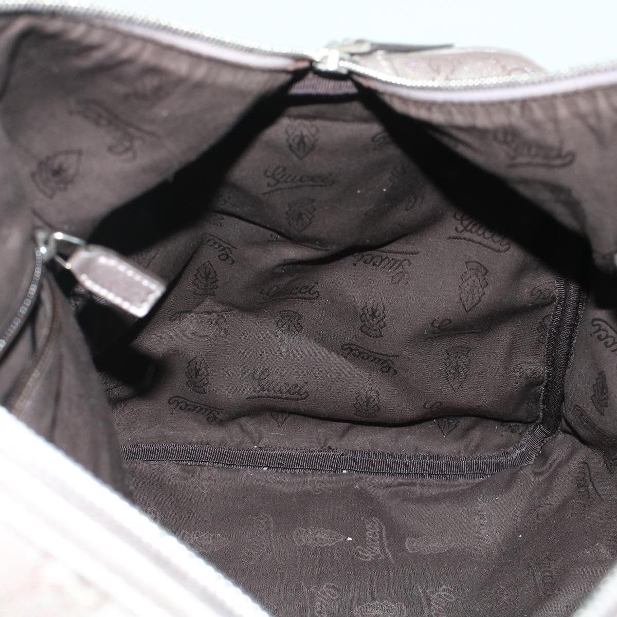 GUCCI GG Implement Canvas Boston Bag Coated Canvas 2way Gray 216484 49332