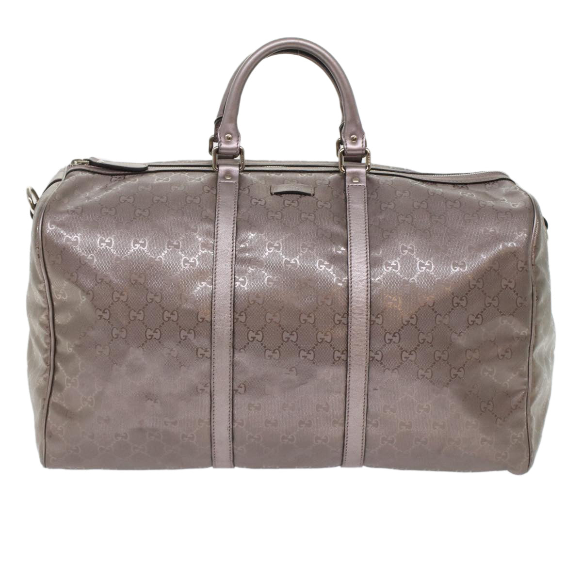 GUCCI GG Implement Canvas Boston Bag Coated Canvas 2way Gray 216484 49332