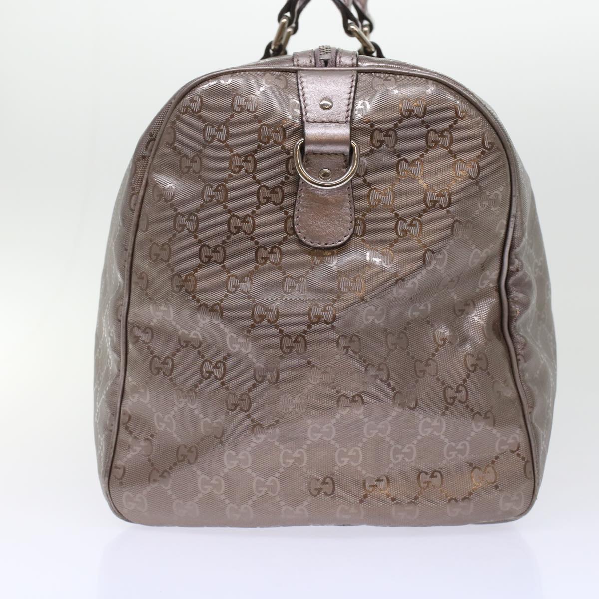 GUCCI GG Implement Canvas Boston Bag Coated Canvas 2way Gray 216484 49332