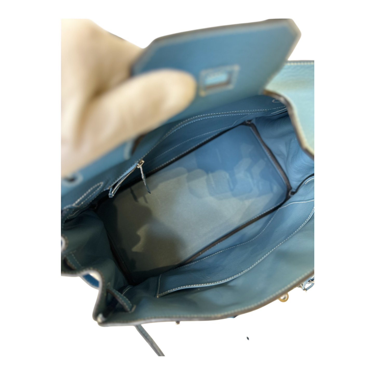Hermes Birkin 35 Blue Jean Togo Silver Hardware