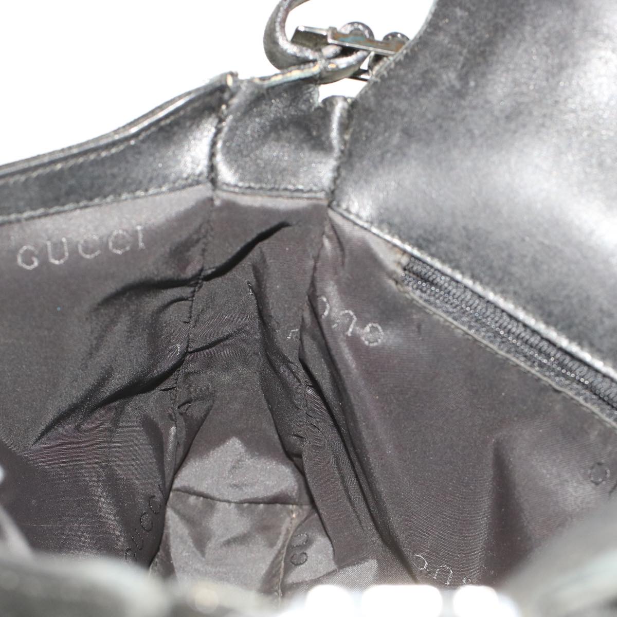 GUCCI Shoulder Bag Suede Black 49411
