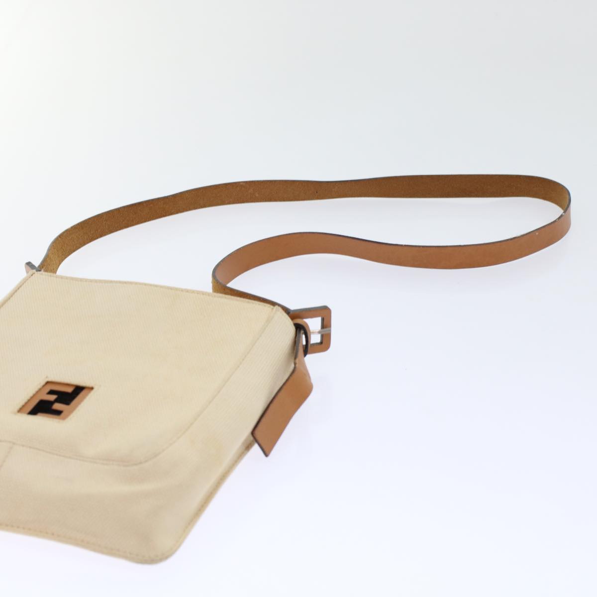 FENDI Shoulder Bag Canvas Beige 49413