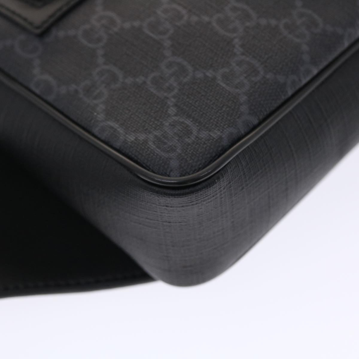 GUCCI GG Supreme Sherry Line Body Bag Black Red Navy 474293 49481A