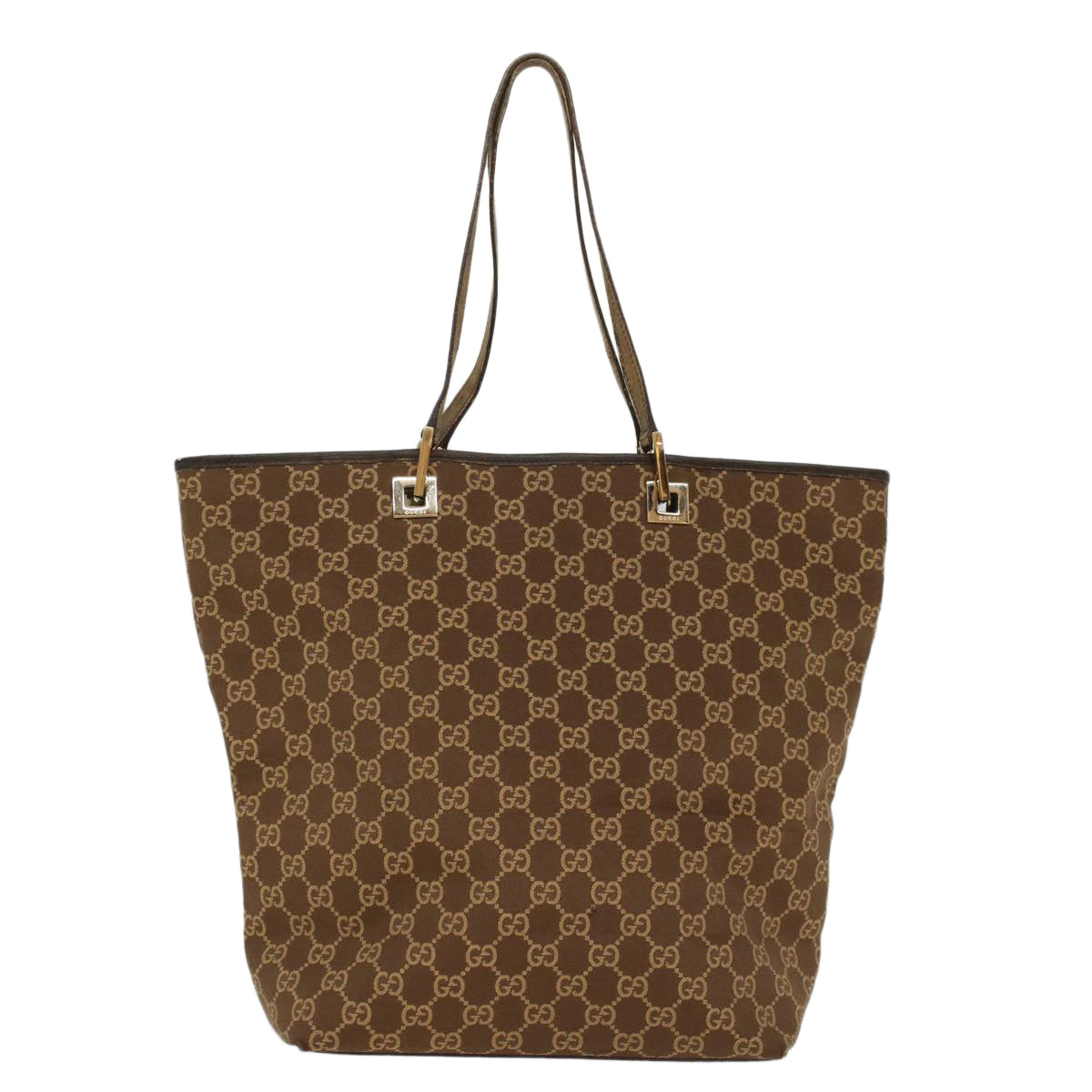 GUCCI GG Canvas Tote Bag Brown 49596