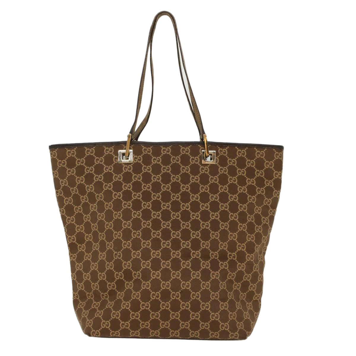 GUCCI GG Canvas Tote Bag Brown 49596