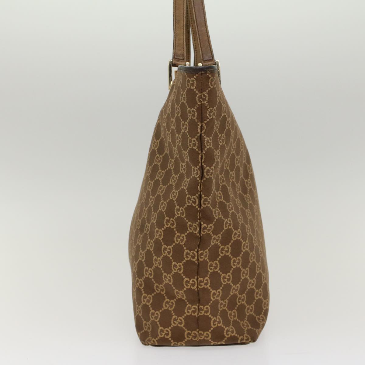 GUCCI GG Canvas Tote Bag Brown 49596