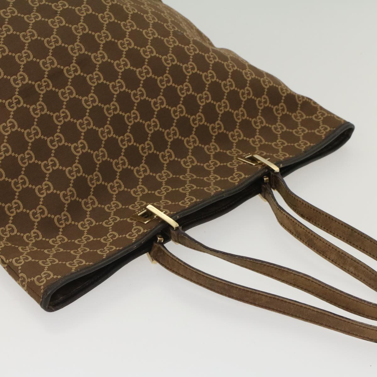 GUCCI GG Canvas Tote Bag Brown 49596