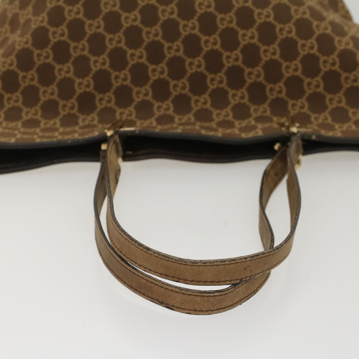 GUCCI GG Canvas Tote Bag Brown 49596