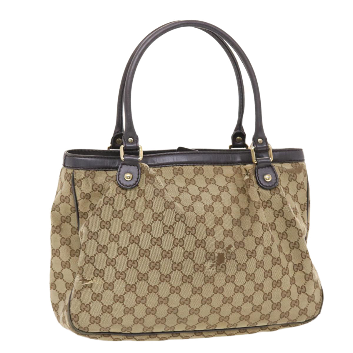 GUCCI GG Canvas Hand Bag Beige 296835 49597