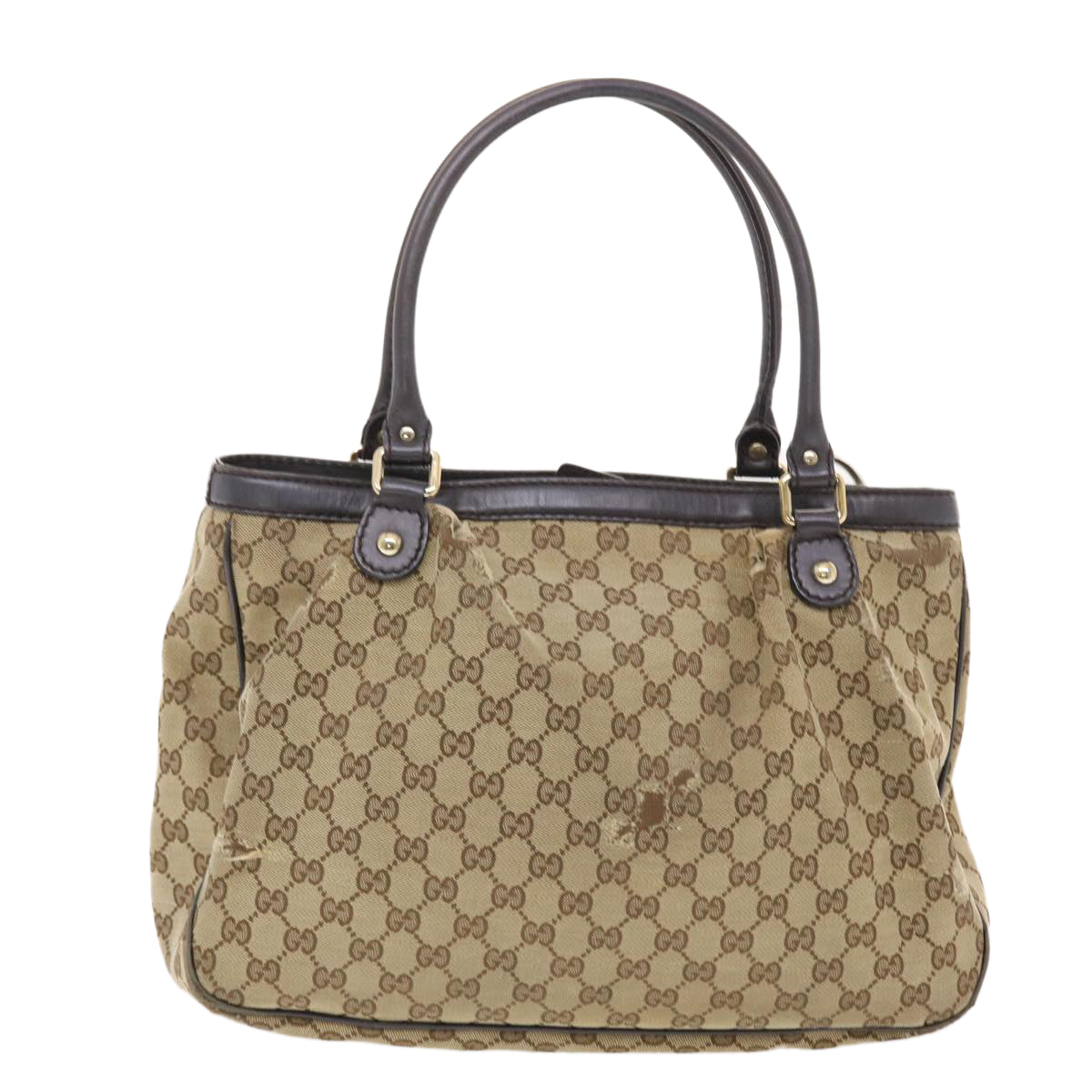 GUCCI GG Canvas Hand Bag Beige 296835 49597