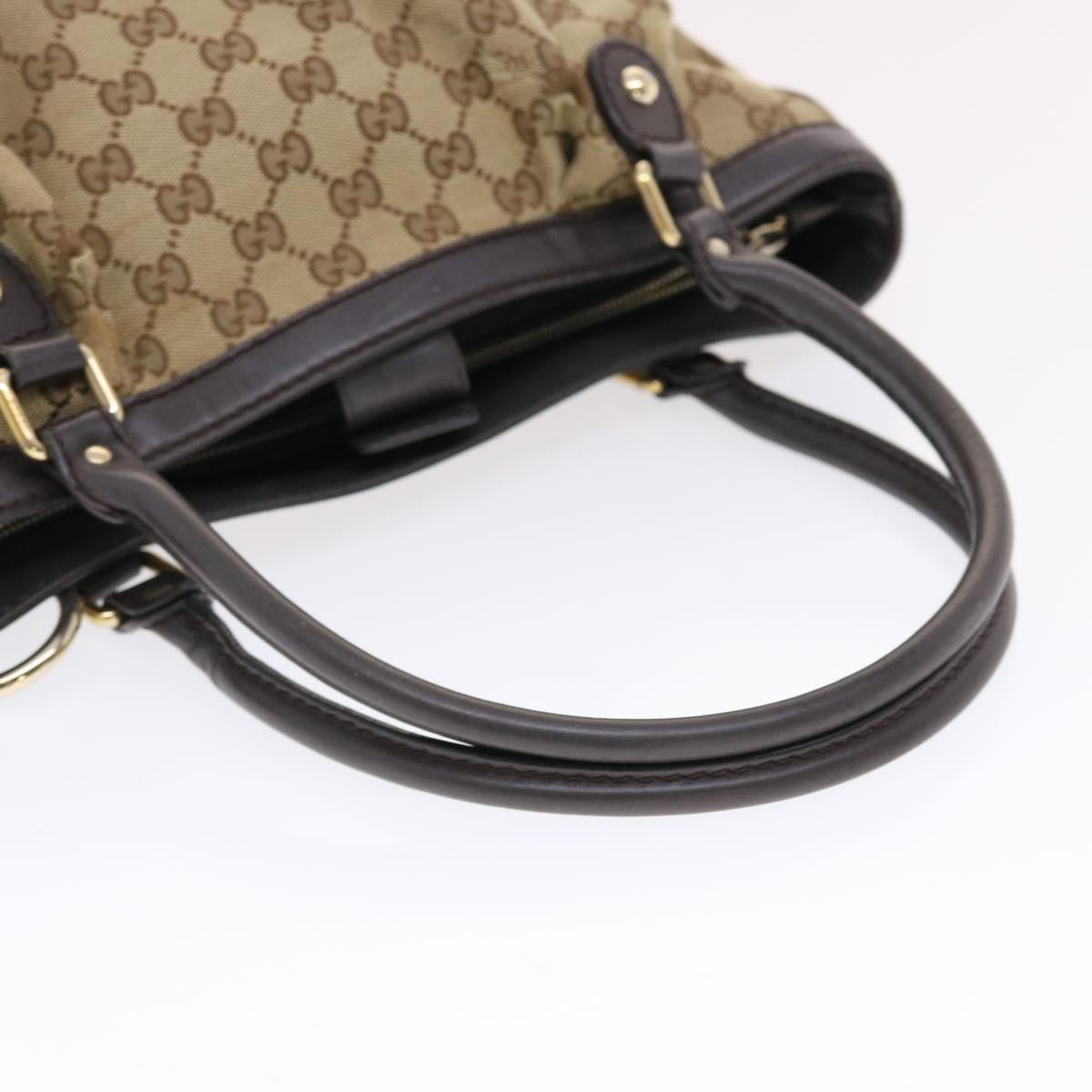 GUCCI GG Canvas Hand Bag Beige 296835 49597