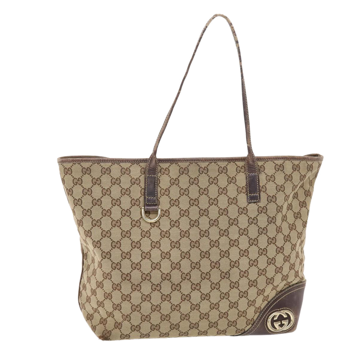 GUCCI GG Canvas Tote Bag Beige 49598
