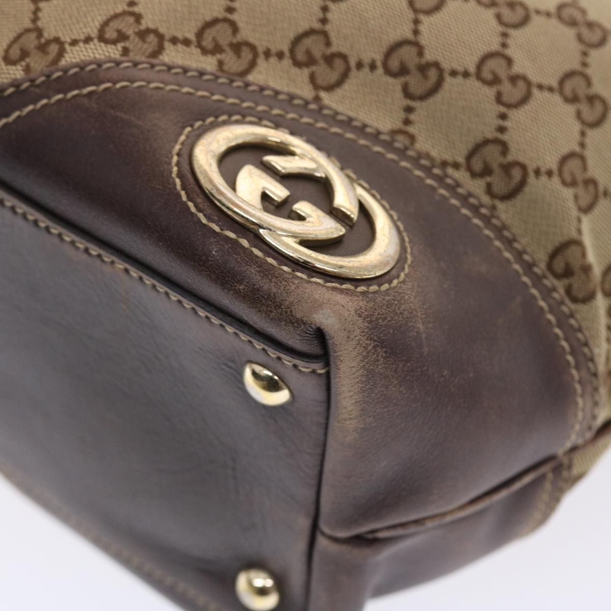 GUCCI GG Canvas Tote Bag Beige 49598