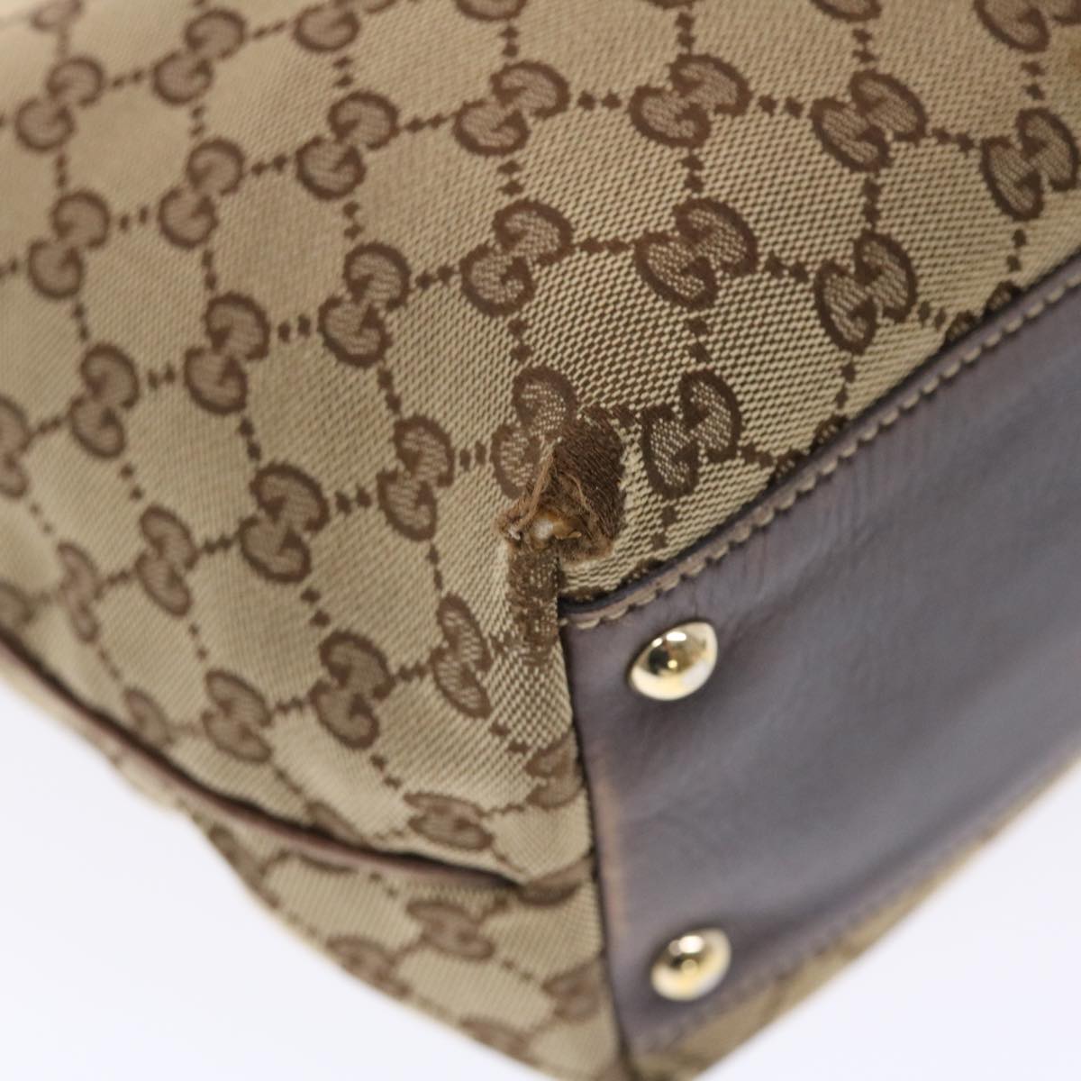 GUCCI GG Canvas Tote Bag Beige 49598