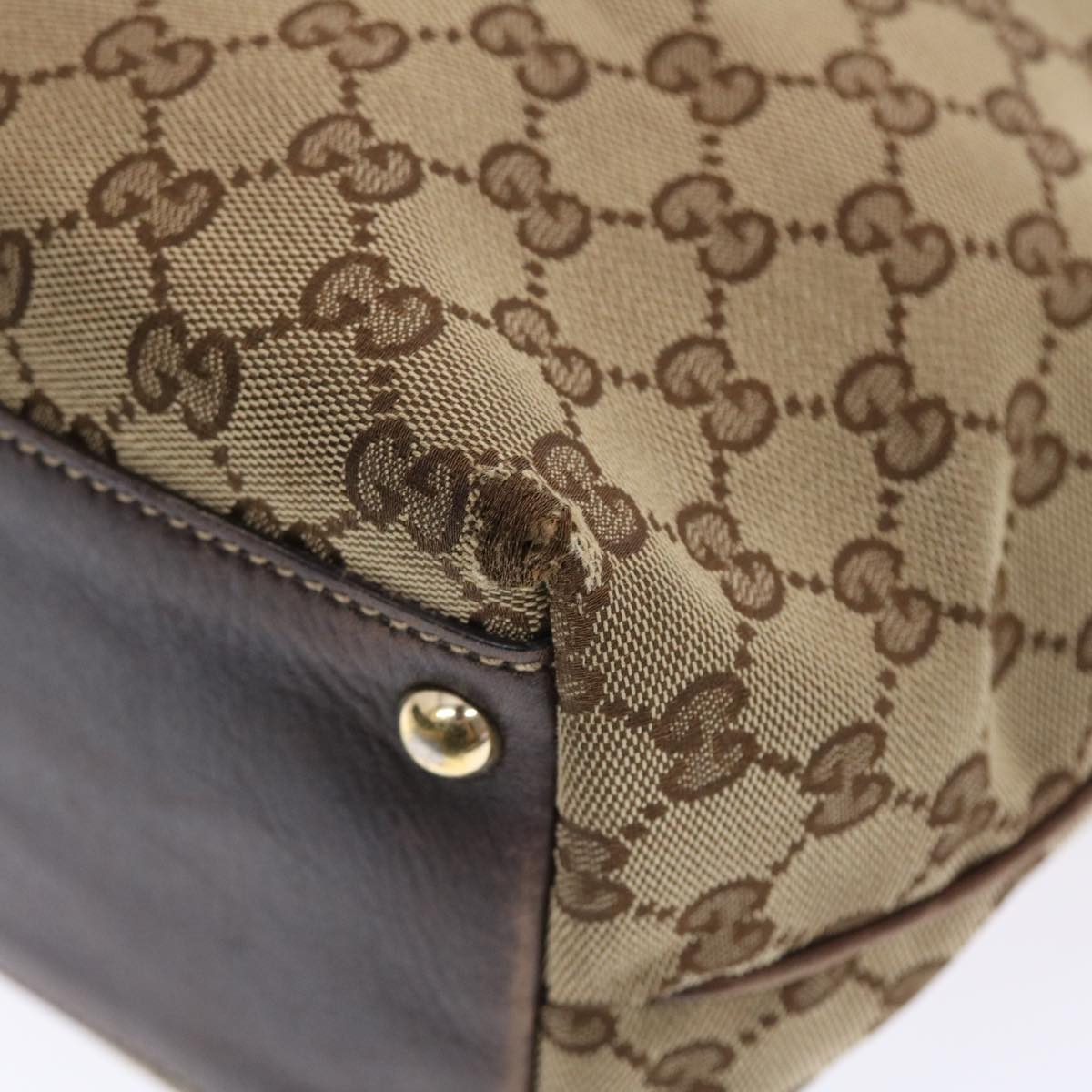 GUCCI GG Canvas Tote Bag Beige 49598