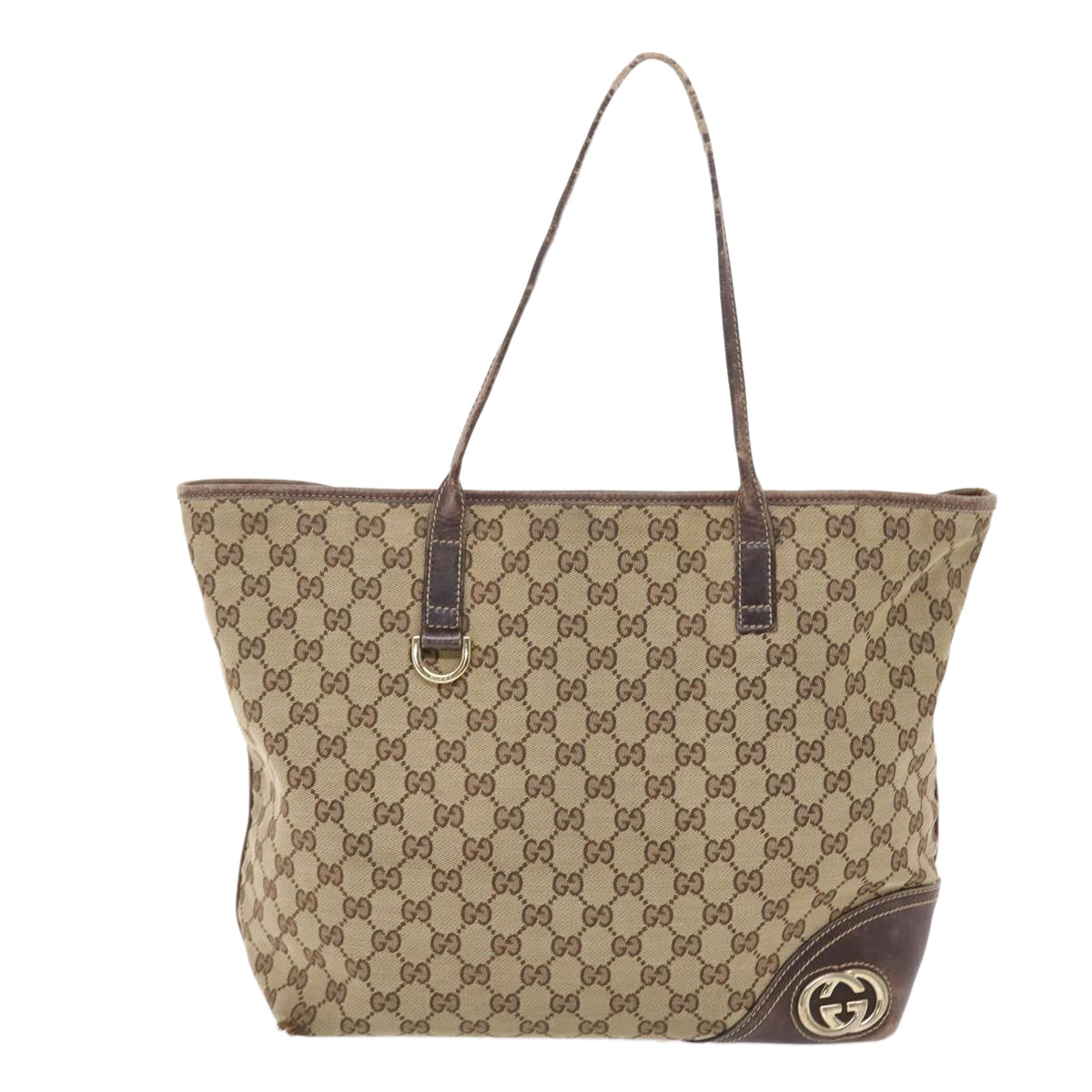 GUCCI GG Canvas Tote Bag Beige 49598