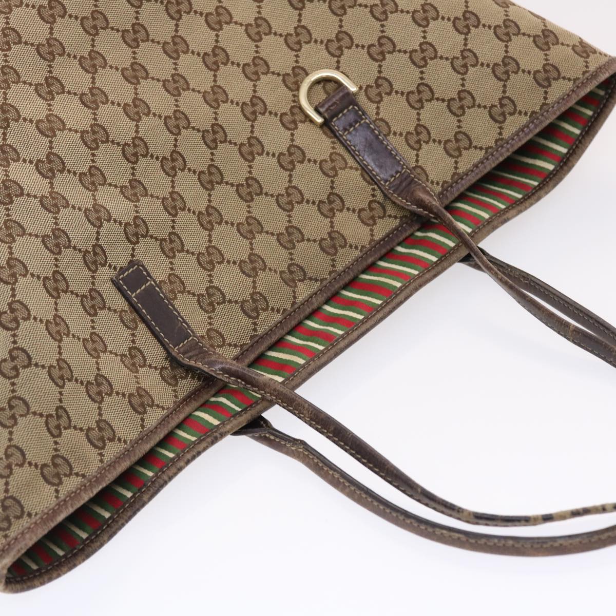 GUCCI GG Canvas Tote Bag Beige 49598