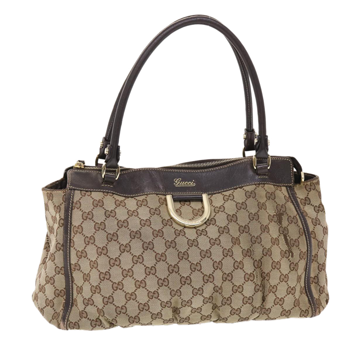 GUCCI GG Canvas Hand Bag Beige 189831002122 49599