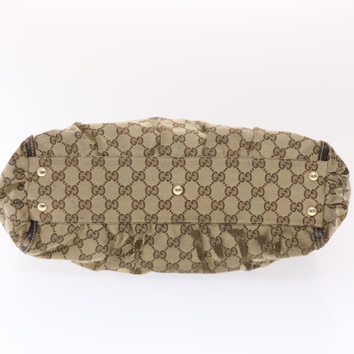 GUCCI GG Canvas Hand Bag Beige 189831002122 49599