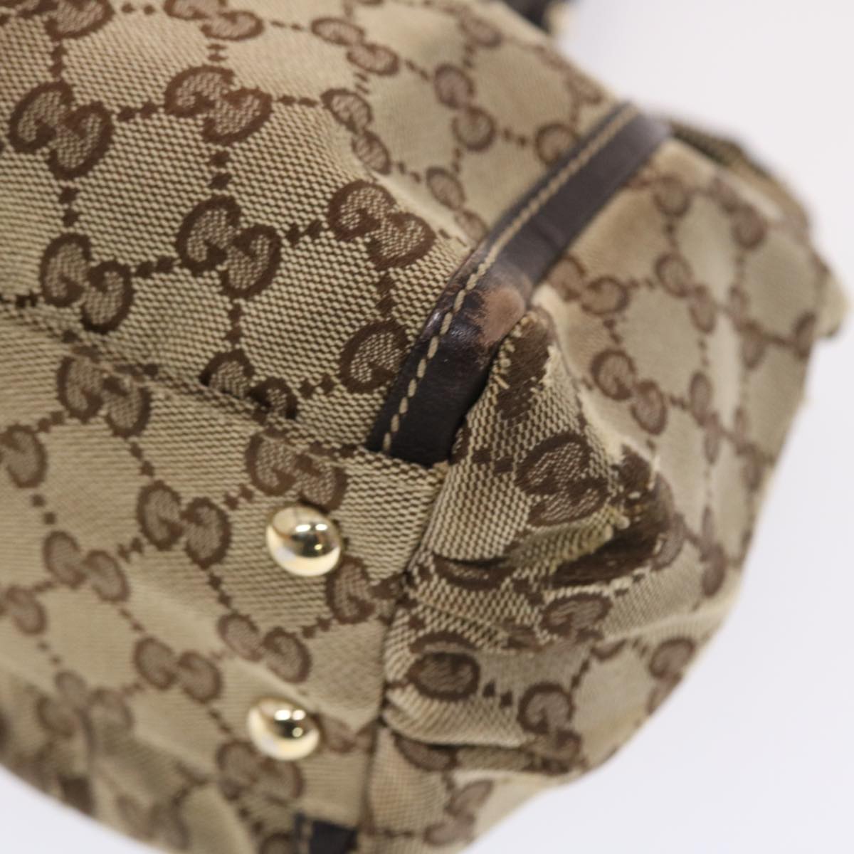 GUCCI GG Canvas Hand Bag Beige 189831002122 49599