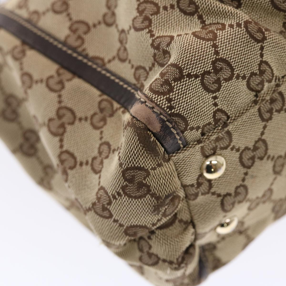 GUCCI GG Canvas Hand Bag Beige 189831002122 49599