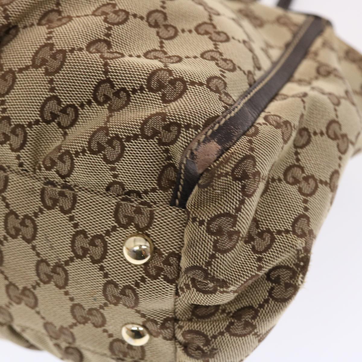 GUCCI GG Canvas Hand Bag Beige 189831002122 49599