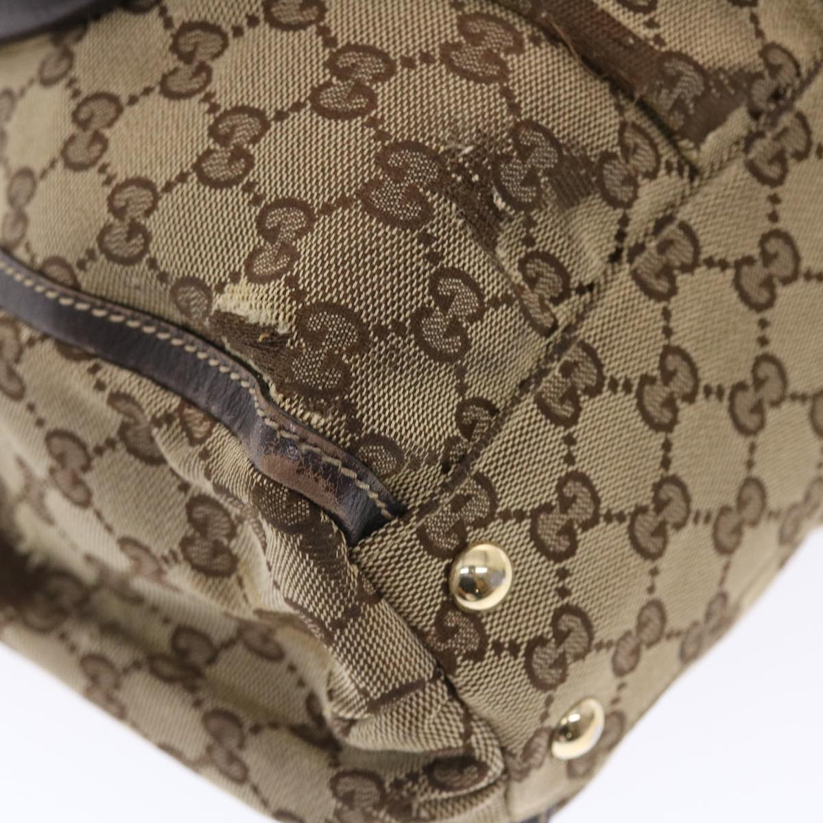 GUCCI GG Canvas Hand Bag Beige 189831002122 49599