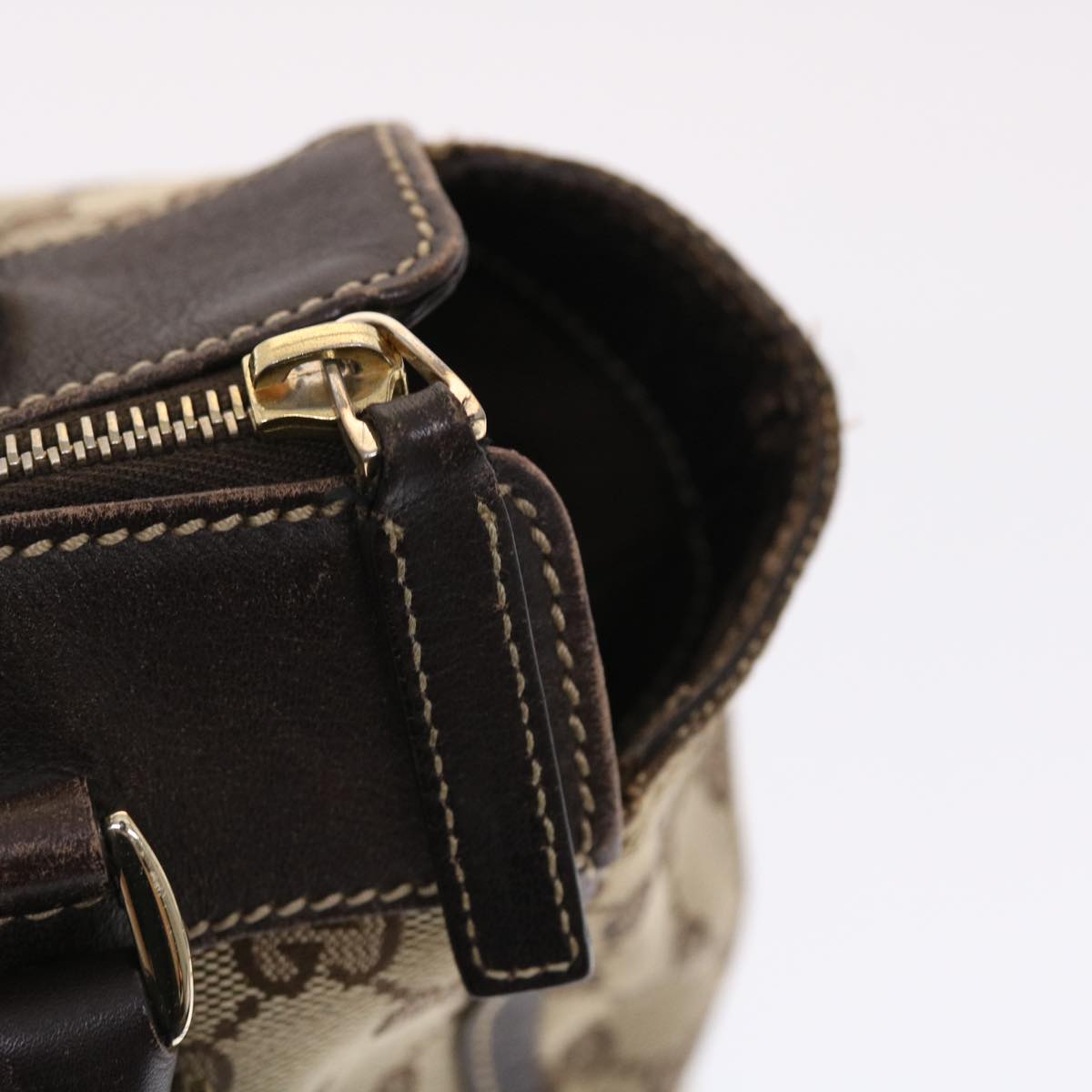 GUCCI GG Canvas Hand Bag Beige 189831002122 49599