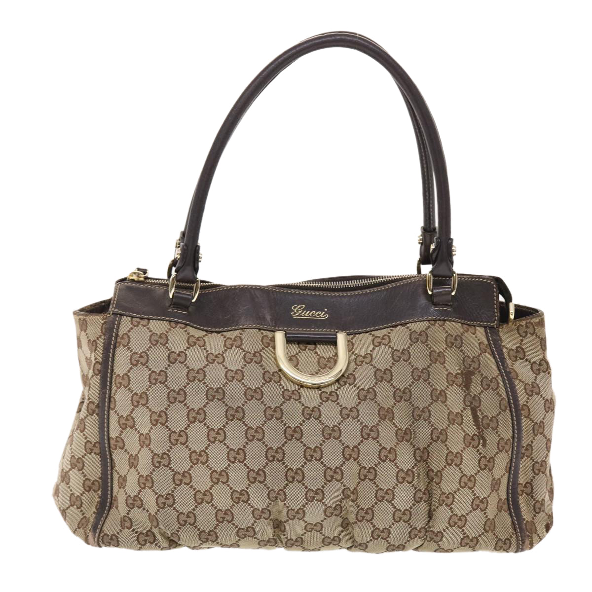 GUCCI GG Canvas Hand Bag Beige 189831002122 49599