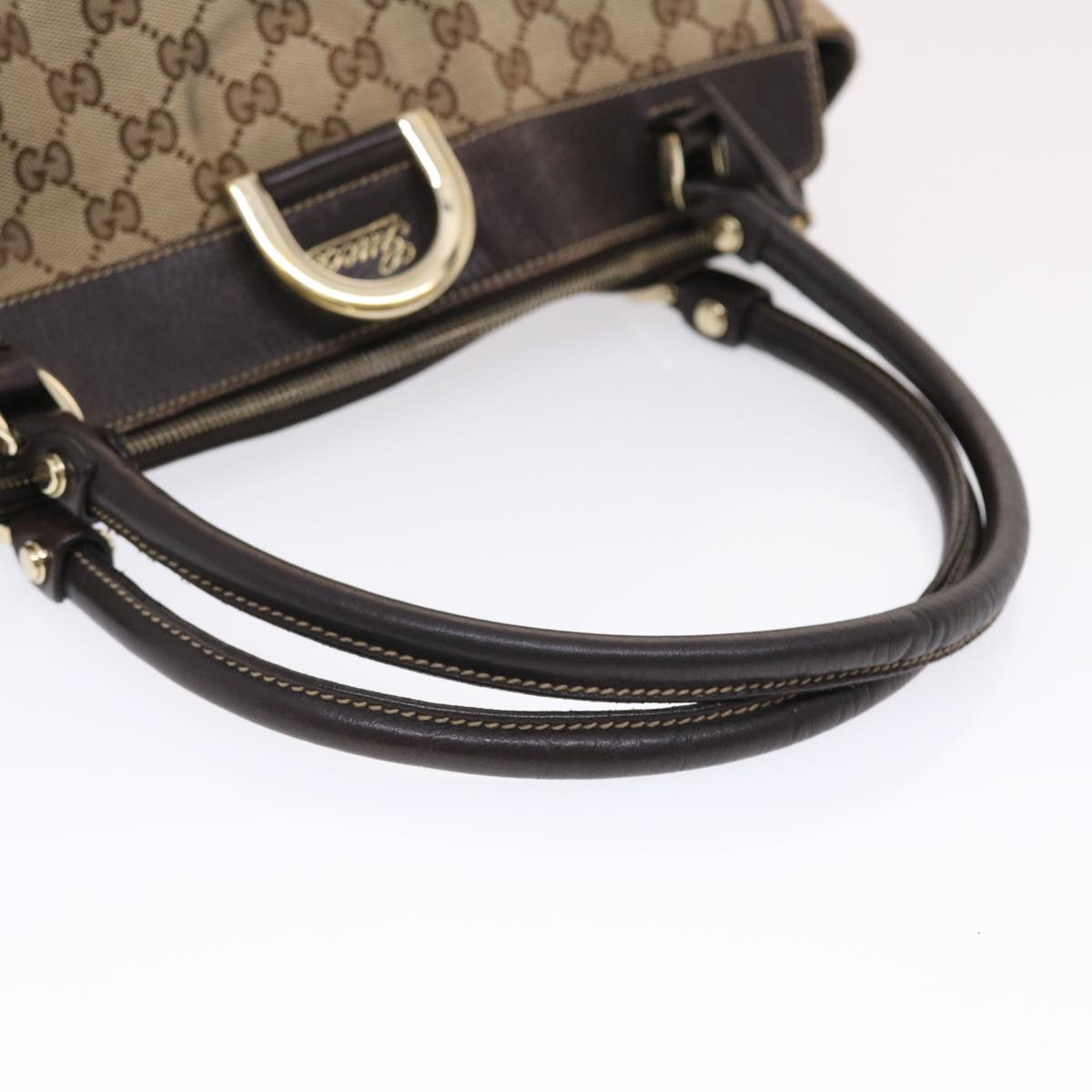GUCCI GG Canvas Hand Bag Beige 189831002122 49599