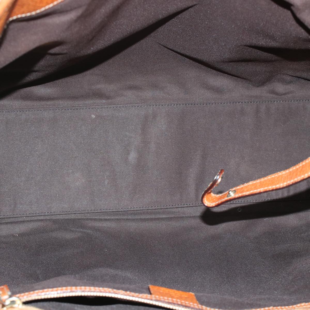 GUCCI GG Canvas Tote Bag Leather Beige 145769 49602