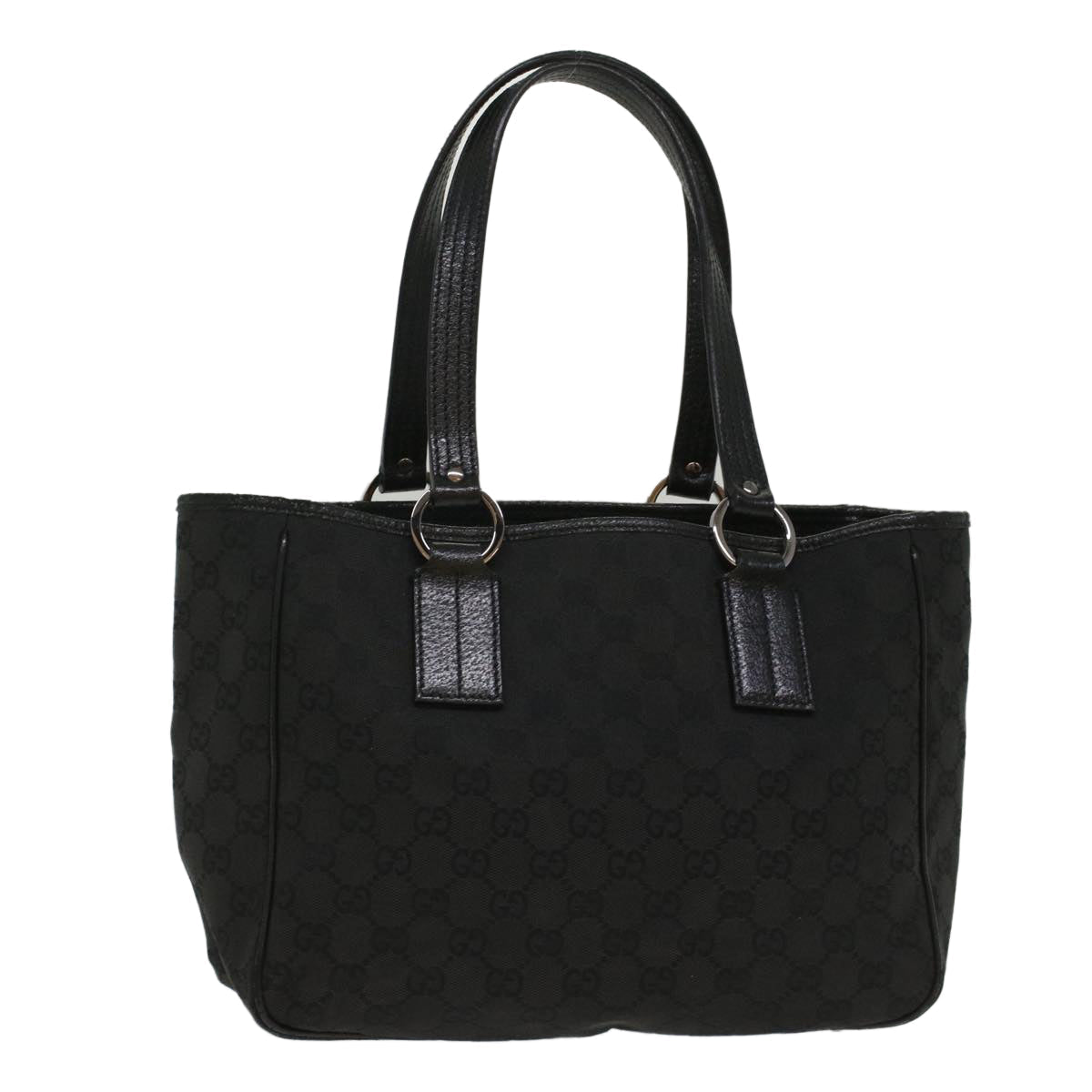 GUCCI GG Canvas Hand Bag Black 1130193444 49603