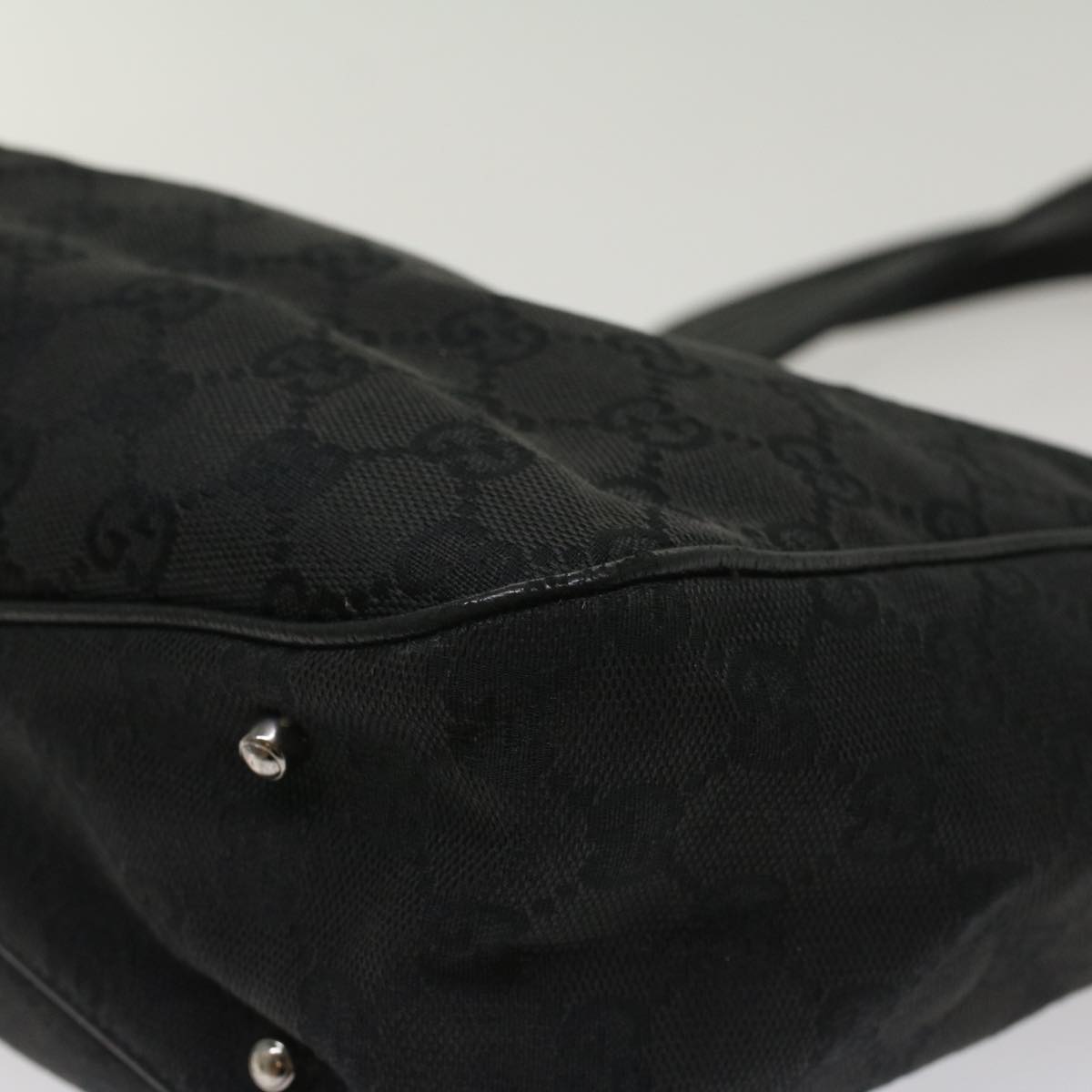 GUCCI GG Canvas Hand Bag Black 1130193444 49603
