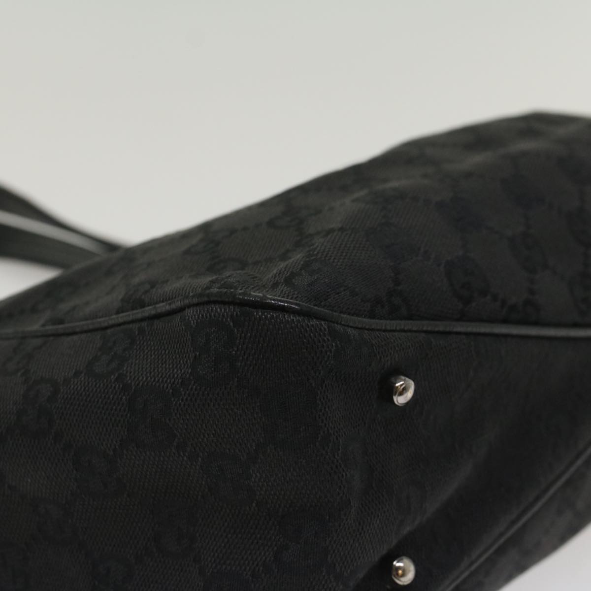 GUCCI GG Canvas Hand Bag Black 1130193444 49603
