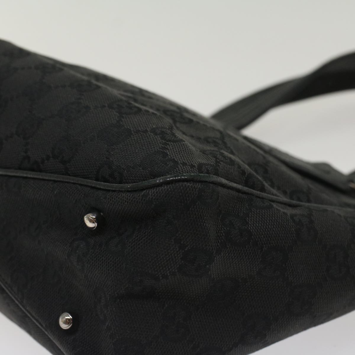 GUCCI GG Canvas Hand Bag Black 1130193444 49603