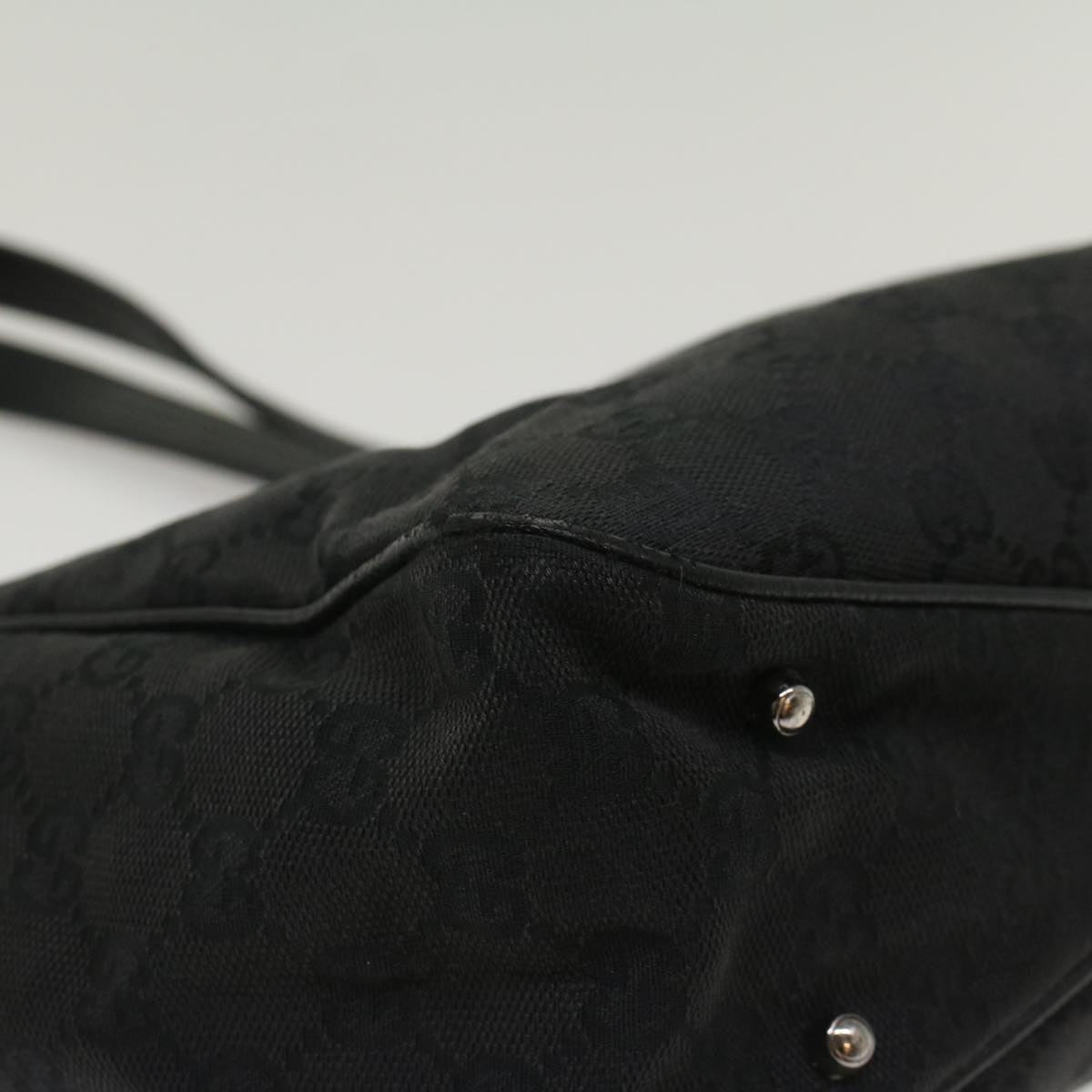 GUCCI GG Canvas Hand Bag Black 1130193444 49603