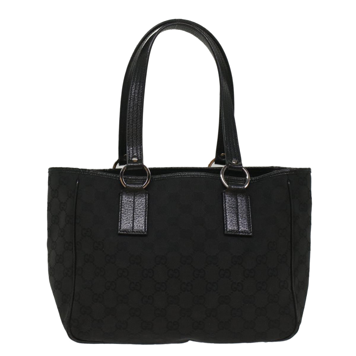 GUCCI GG Canvas Hand Bag Black 1130193444 49603