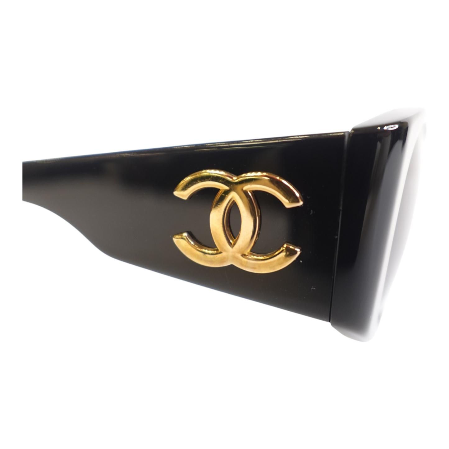 GLM-Black Rectangular GLM- Logo Sunglasses
