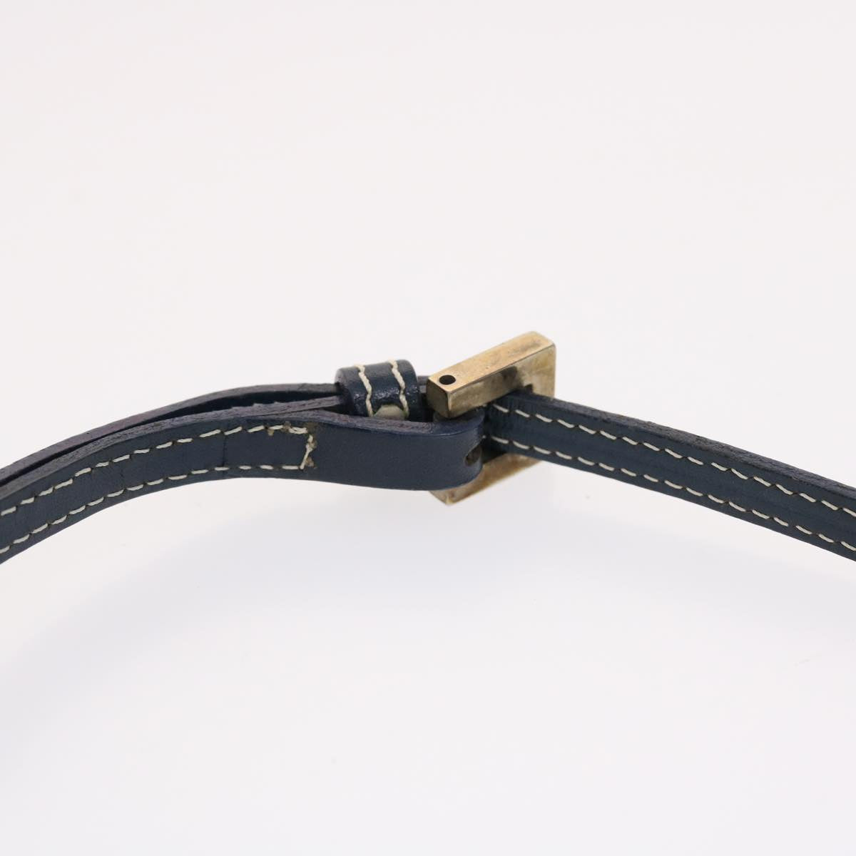 FENDI Zucchino Canvas Mamma Baguette Shoulder Bag Navy 49779